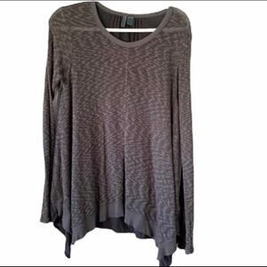 Anthropologie Left of Center Gray Flowy Top Size XS